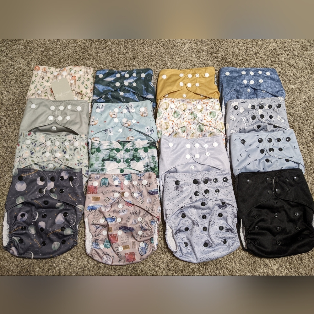 Stout House one size pocket diapers. AWJ. Cloth diapers.